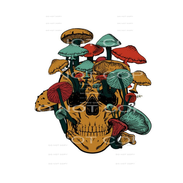 mushroom skull #6938 Sublimation transfers - Heat Transfer