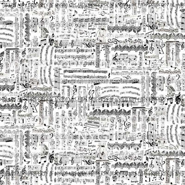 Music Notes Sheet Sublimation transfers 13 x 9 inches Heat Transfer