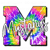 Mustangs Tie Dye Sublimation transfers - Heat Transfer