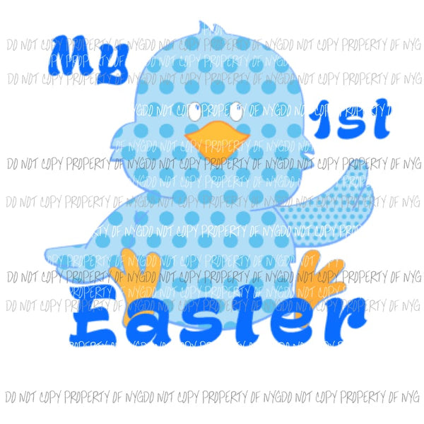 My First Easter Chick boy Sublimation transfers Heat Transfer