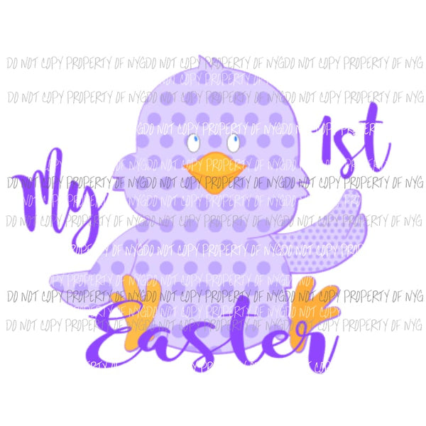 My First Easter Chick girl Sublimation transfers Heat Transfer