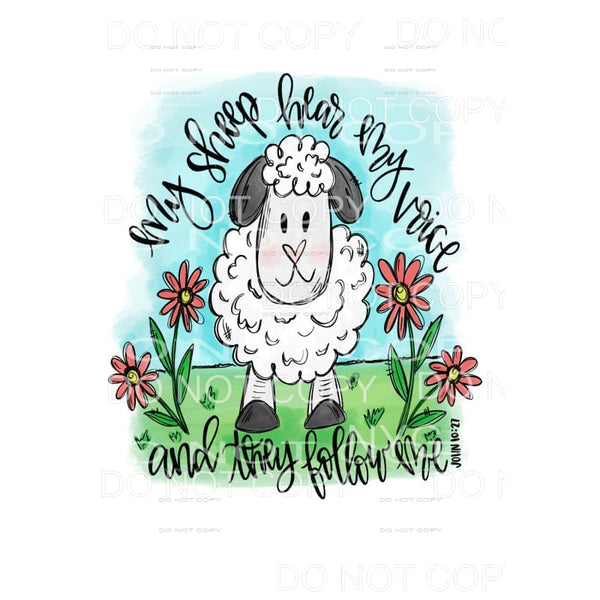 My Sheep Hear My Voice Bible Verse John 1027 Sublimation 