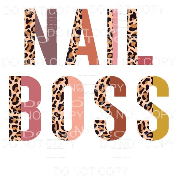 Nail Boss Half Leopard Sublimation transfers - Heat Transfer