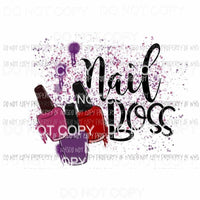 Nail Boss polish splatter Sublimation transfers Heat Transfer