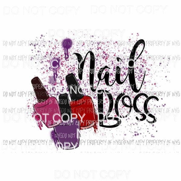 Nail Boss polish splatter Sublimation transfers Heat Transfer