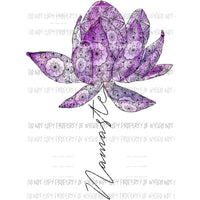 Namaste Flower Sublimation transfers Heat Transfer