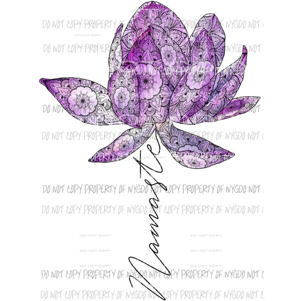 Namaste Flower Sublimation transfers Heat Transfer
