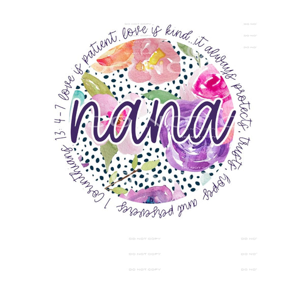 nana Corinthians 13 # 12309 Sublimation transfers - Heat 