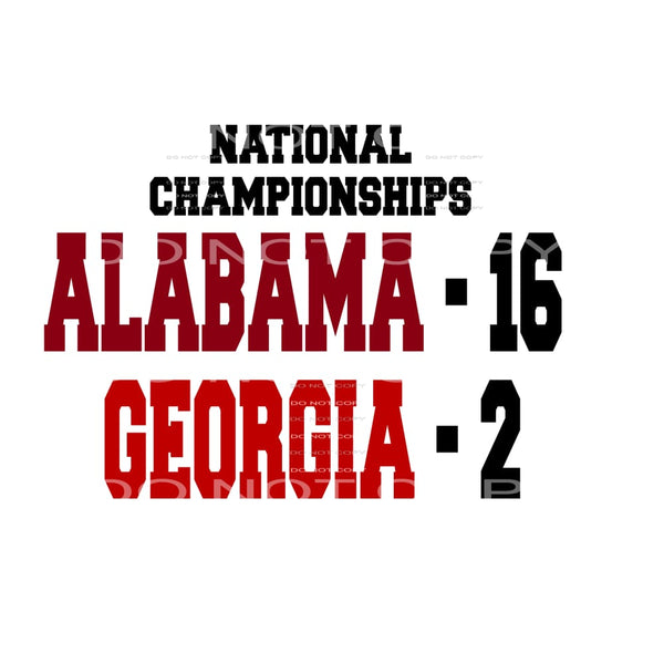 national championships # 7118 Sublimation transfers - Heat 