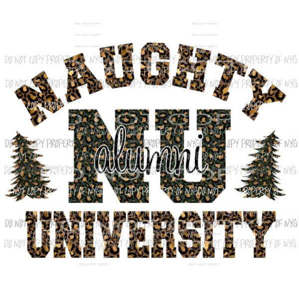 Naughty University Alumni 2 Sublimation transfers Heat Transfer