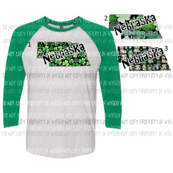 Nebraska st patricks day sublimation transfers 3 to choose from Heat Transfer