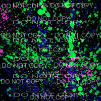 Neon Paint Splatter Sheet #20 Sublimation transfers - 13 x 9