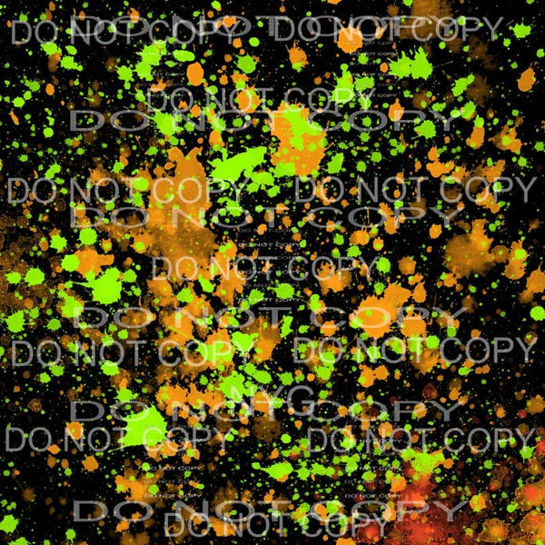 Neon Paint Splatter Sheet #21 Sublimation transfers - 13 x 9