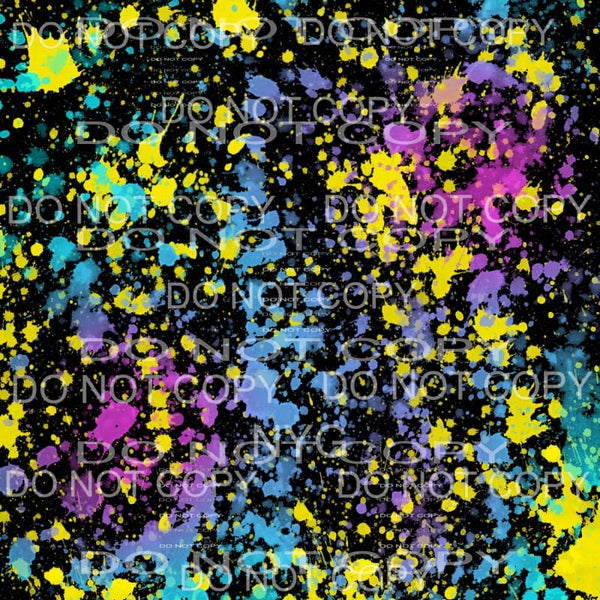 Neon Paint Splatter Sheet #24 Sublimation transfers - 13 x 9