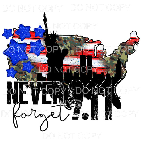 Never Forget 9 11 Statue Of Liberty New York USA America Red