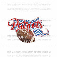 New England Patriots football chevron state Sublimation transfers Heat Transfer