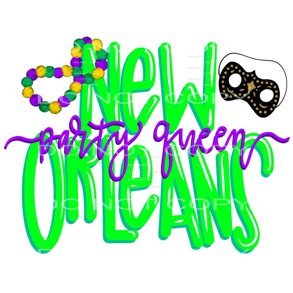 New Orleans Party Queen Beads Mask Mardi Gras #2453 