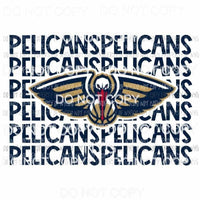 New Orleans Pelicans stacked Sublimation transfers Heat Transfer