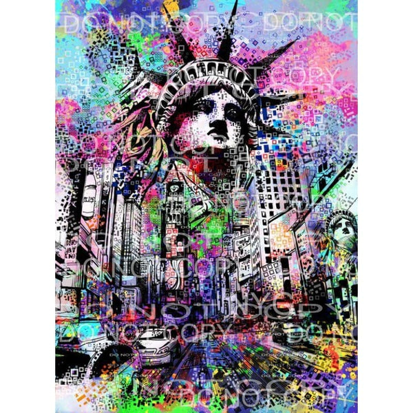 New York City Statue Of Liberty Urban Art Sublimation 