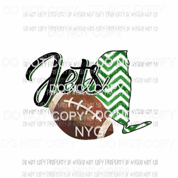 New York Jets football chevron state Sublimation transfers Heat Transfer