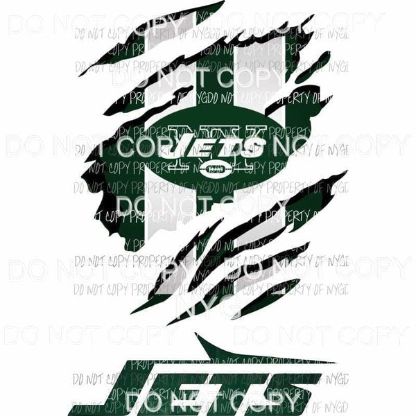 New York Jets ripped design Sublimation transfers Heat Transfer