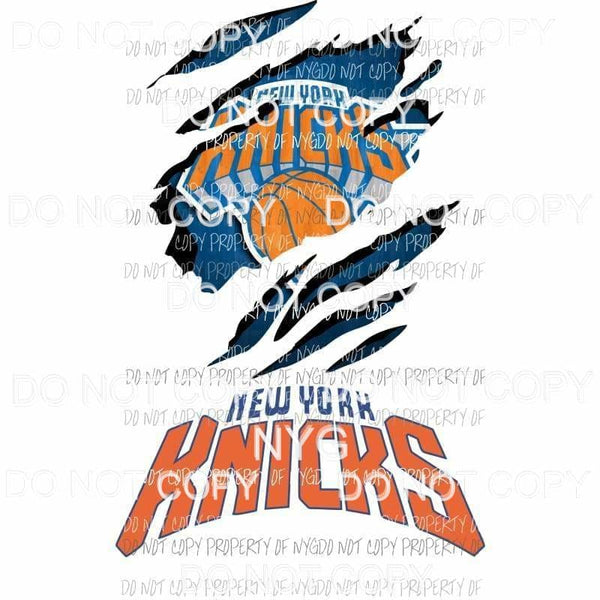 New York Knicks ripped design Sublimation transfers Heat Transfer