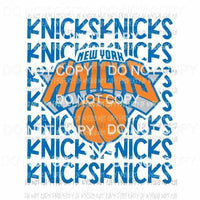 New York Knicks stacked Sublimation transfers Heat Transfer