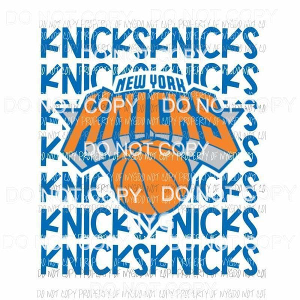 New York Knicks stacked Sublimation transfers Heat Transfer