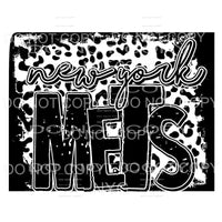 New York Mets Baseball Black Leopard Sublimation transfers -