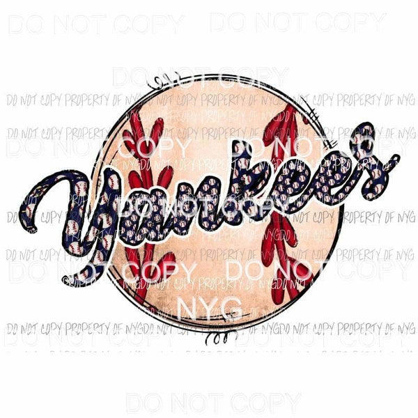 New York Yankees Baseball # 2 Sublimation transfers Heat Transfer