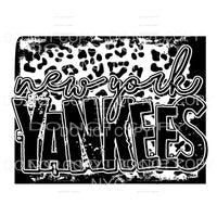 New York Yankees Baseball Black Leopard Sublimation 