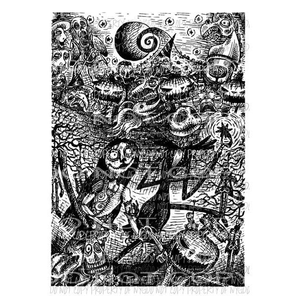 Nightmare Before Christmas 1 Sublimation transfers Heat Transfer