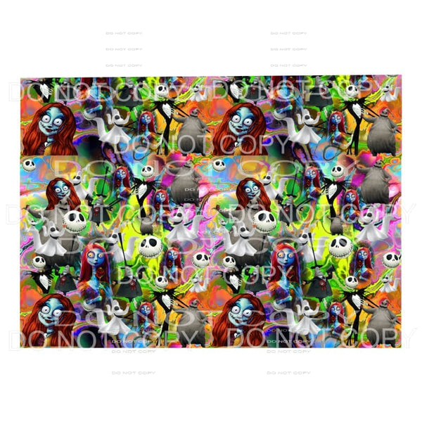 Nightmare Before Christmas Bright Background Sheet 