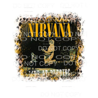 Nirvana Live At Reading leopard frame Sublimation transfers 