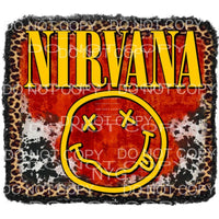 Nirvana Rock Back Leopard Cow Print Background #1378 