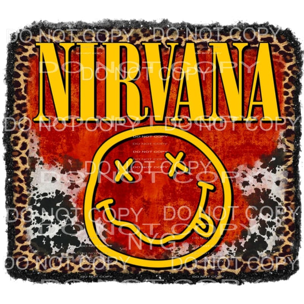 Nirvana Rock Back Leopard Cow Print Background #1378 