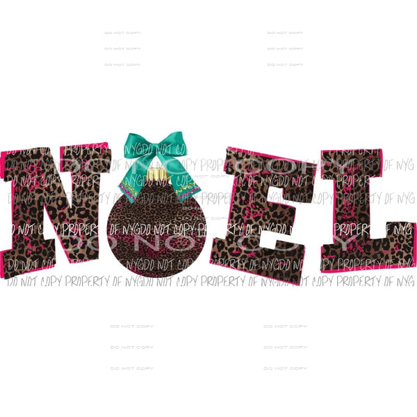 Noel - Leopard - Christmas Sublimation transfers Heat Transfer