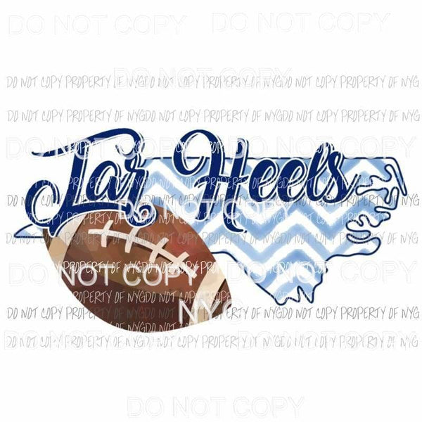 North Carolina Tar Heels football chevron state Sublimation transfers Heat Transfer