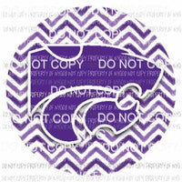 Northwestern Wildcats chevron circle Sublimation transfers Heat Transfer