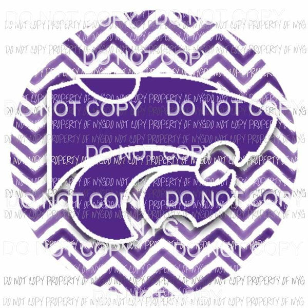 Northwestern Wildcats chevron circle Sublimation transfers Heat Transfer
