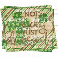 Not Lucky Just Blessed cross shamrock stripes Sublimation transfers Heat Transfer
