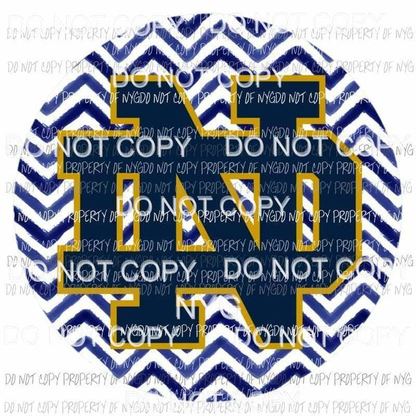Notre Dame Fighting Irish chevron circle Sublimation transfers Heat Transfer