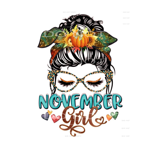 November girl #6244 Sublimation transfers - Heat Transfer