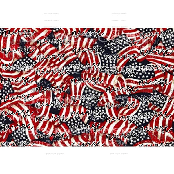 Nurse flag sheet 3 Sublimation transfers Heat Transfer