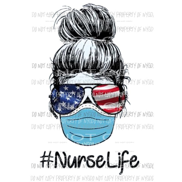 # nurse Life Skull Sublimation transfers Heat Transfer
