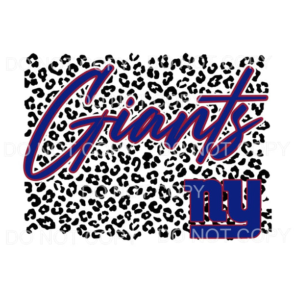 NY GIANTS LEOPARD # 440 Sublimation transfers - Heat 