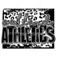 Oakland Athletics Baseball Black Leopard Sublimation 