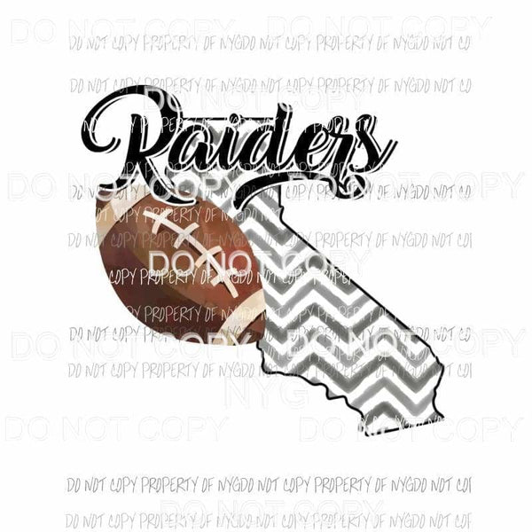 Oakland Raiders football chevron state Sublimation transfers Heat Transfer