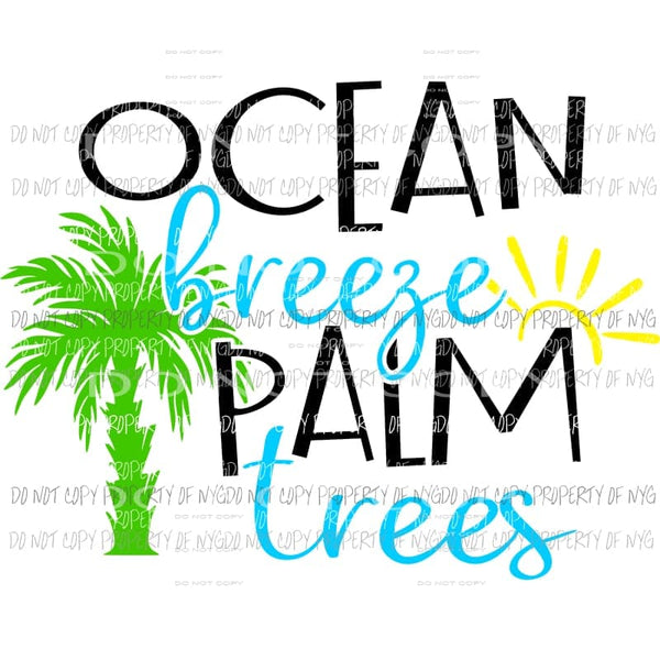 Ocean breeze and palm trees Sublimation transfers Heat Transfer