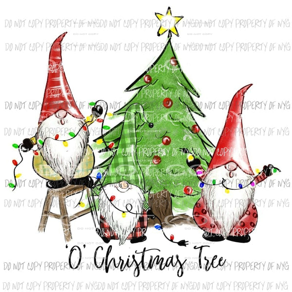 oh Christmas tree gnomes 1 Sublimation transfers Heat Transfer